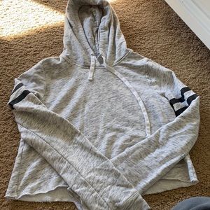 Hollister Grey Cropped Hoodie